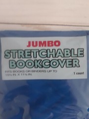 Jumbo Stretchable Book Cover 10.5in x 11.5in Reusable and Washable (Set of 4)