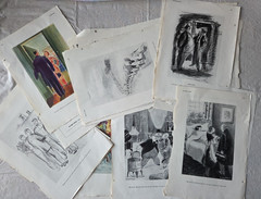 Vintage 1930-40s Lot of 30 Pages of Esquire Magazine Comics Some Double Sided