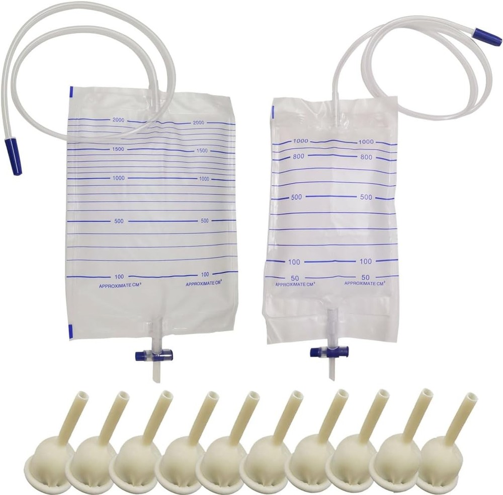 Latex Condom Catheter External Self Sealing Set 10pcs Male 25mm/0.98inch