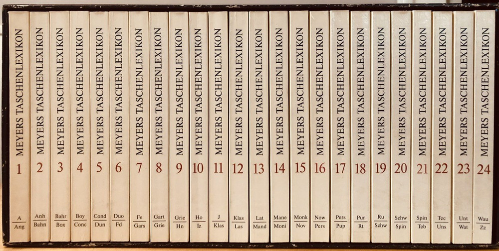 Meyer’s Comprehensive Pocket Encyclopedia, 24 pb 3rd ed. Taschenbuch Verlag 1990