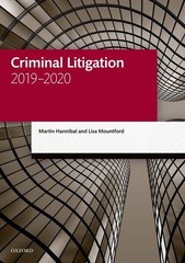 Criminal Litigation 2019-2020 (Legal Practice Course Manuals)
