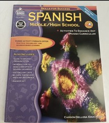 Carson Dellosa Skills for Success Spanish Workbook, Parts of Speech, Grammar…