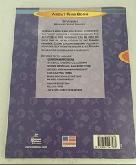 Carson Dellosa Skills for Success Spanish Workbook, Parts of Speech, Grammar…