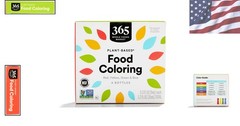 Natural Plant-Based Food Coloring – 0.3 Fl Oz Bottles for Fun Crafts & Treats