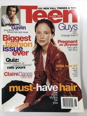 TEEN magazine August 1997-Fashion makeup hair Claire Danes No Label