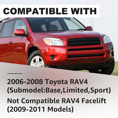 Headlights Assembly Compatible with 2006 2007 2008 Toyota Rav4 Black Headlamp Re
