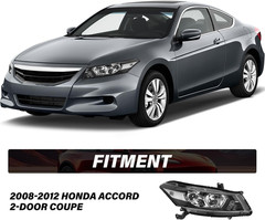 BRYGHT Headlight Assembly Replacement for 2008-2012 Honda Accord Coupe 2-Door OE