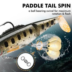 TRUSCEND Fishing Lures for Bass Trout Jighead 2.8in (7cm), D-2.8″-0.3oz