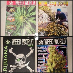 Vintage Weed World Magazine Lot Of 4 All Used With Wear And Slight Damage