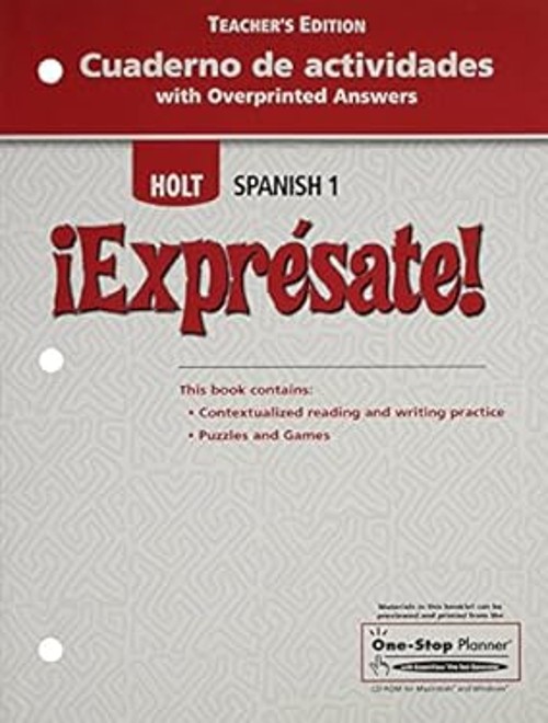 Expresate 2 : Cuaderno de Activitas Paperback Rinehart and Winsto