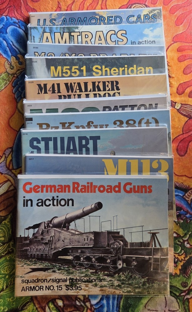 10 Book Lot SQUADRON SIGNAL IN ACTION * WWII German M41 Walker M112 M551