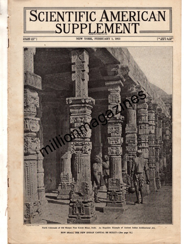 1913 Scientific American Supp February 1 – Delhi India; Venomous Plants; Silk