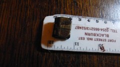 GENUINE TINY MINIATURE BOOK OF BLANK LEAVES ONLY 18 X 15 mm LEATHER