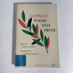 LEOPARDI: POEMS AND PROSE Ed. by ANGEL FLORES 1966 TPB Ex-library Copy. AA