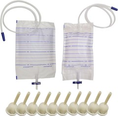 Latex Condom Catheter External Self Sealing Set 10pcs Male 25mm/0.98inch