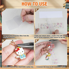 100 Pcs Book Acrylic Bookmark Blanks(2Mm) Thicken 6 DIY Bookmark Making 8 Book U