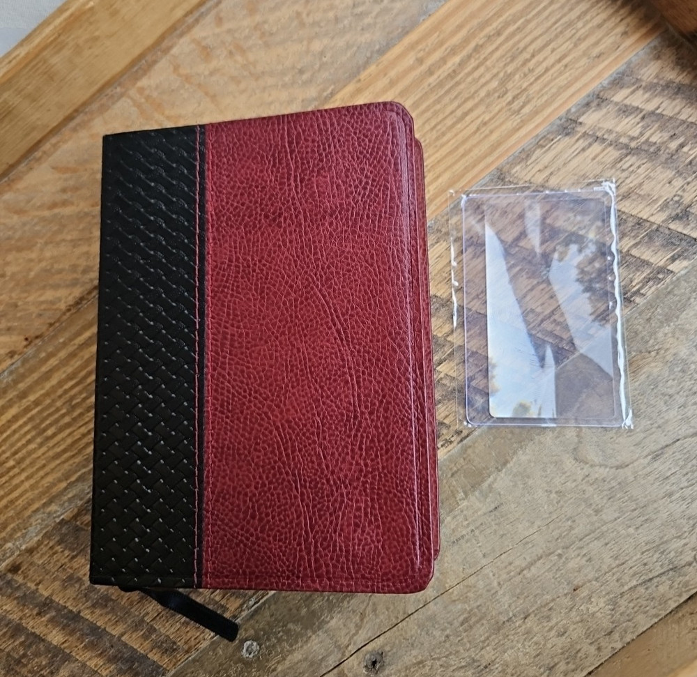 RSV Catholic Edition Bible Oxblood/Black Basket Weave Bonded Leather Oxford