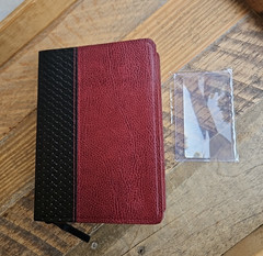 RSV Catholic Edition Bible Oxblood/Black Basket Weave Bonded Leather Oxford