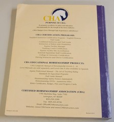CHA COMPOSITE 2019 MANUAL Certified Horsemanship Association (LEVELS 1, 2, 3, 4)