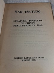 vintage 1st Edition Mao Tse-Tung strategic problems of chinas revolutionary war
