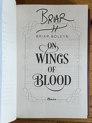 SIGNED Briar Boleyn On Wings of Blood Deluxe Limited Edition HC Sprayed Edges