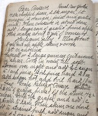 antique cookbook hand written recipes 7 x 8.5 note book sewn pages original 1916
