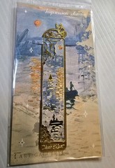 Impression Sunrise Asian Thin Metal Claude Monet Bookmark 4.25 In