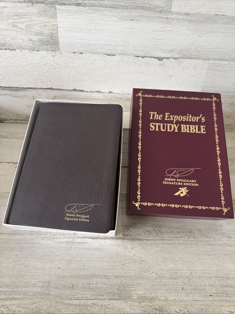 Bible KJV The Expositor Study Bible GENUINE LEATHER Jimmy Swaggart No Signature
