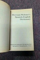 Merriam Webster’s Spanish English Dictionary Paperback April 10, 2002