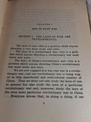 vintage 1st Edition Mao Tse-Tung strategic problems of chinas revolutionary war