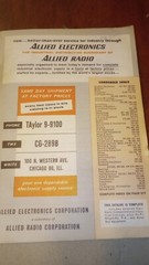 Vintage 1962 Allied Electronics for Industry Catalog 584 Pages – See Descrition