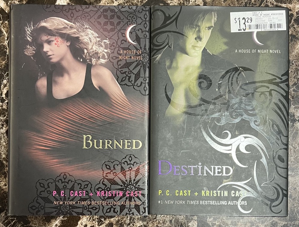 P.C. Cast + Kristin Cast Lot of 2: Burned and Destined (HCDJ, House of Night)