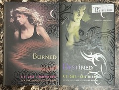 P.C. Cast + Kristin Cast Lot of 2: Burned and Destined (HCDJ, House of Night)