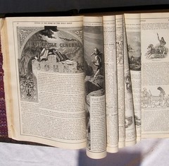 Antique Ornate Parallel Bible Self Pronouncing King James Concordance Psalms #24