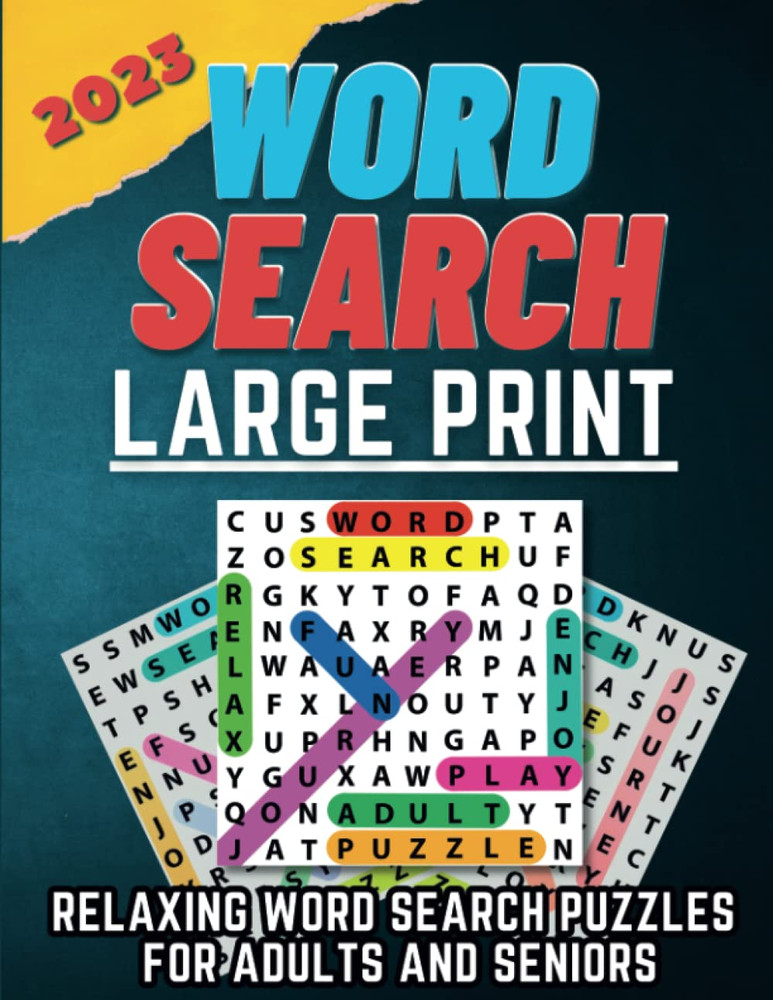 2023 Large Print Word Search for Seniors: Fun Puzzles to Boost Brain Power