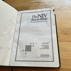 1985 NIV Study Bible Forest Green Bonded Leather Indexed Zondervan Red Letter