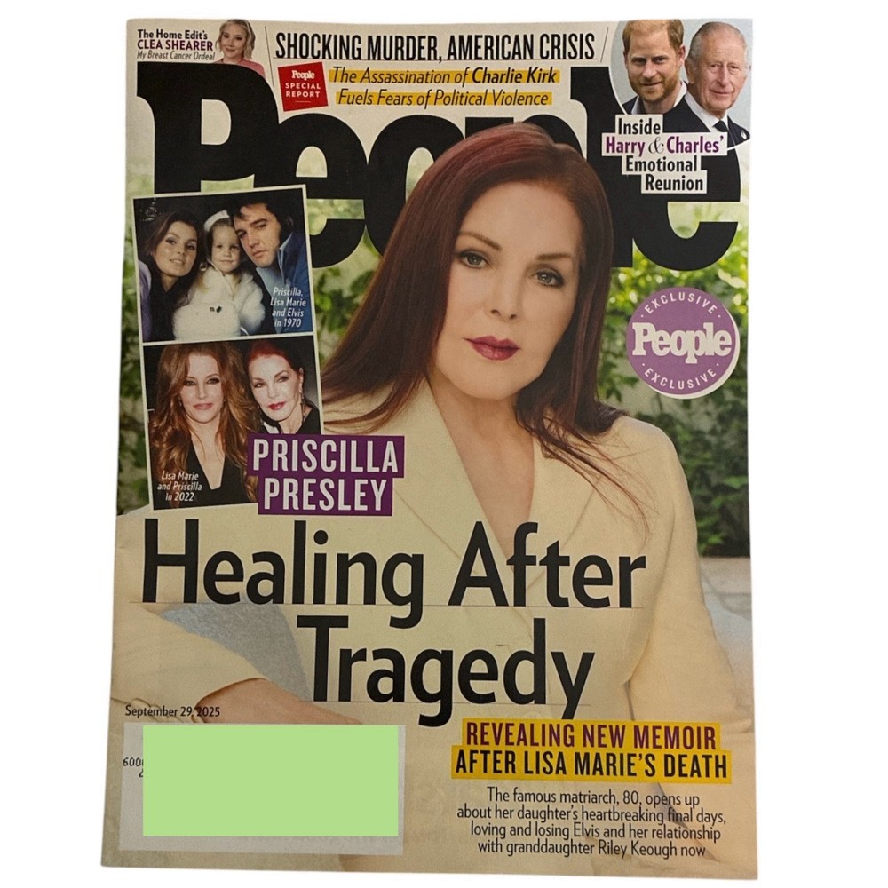 People Magazine September 29 2025 Priscilla Presley Charlie Kirk Prince Harry
