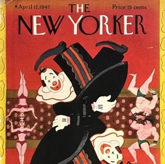 1947 APR 12 THE NEW YORKER MAGAZINE ILLUS COVER ONLY Joker NYM 41247
