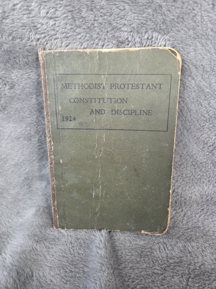 Methodist Protestant Constitution and Discipline 1924 6.5×4.25″