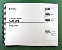 Denon AVR-991 Instruction Manual: 116 Pages & Protective Covers!