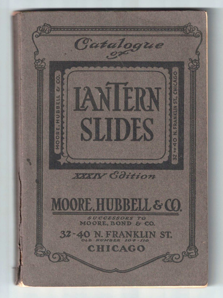 Antique 1910s Moore, Hubbell & Co. Catalogue of Lantern Slides, Accessories