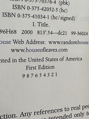 House of Leaves by Mark Z. Danielewski – 1st Edition / Printing Signed Hardcover