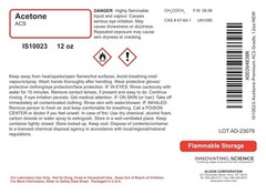 Acetone Anhydrous – ACS Grade 12oz – The Curated Chemical Collection