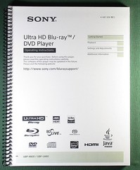 Sony UBP-X800 / UBP-X80 Instruction Manual: 44 Pages & Protective Covers!