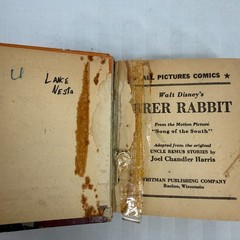 Walt Disney’s Brer Rabbit Song of the South 1947 Better Big Little Book Whitman