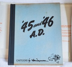 *DUAL SIGNED SKETCH* Vaughn Shoemaker Cartoons 1945-46 Murray Harris Collection