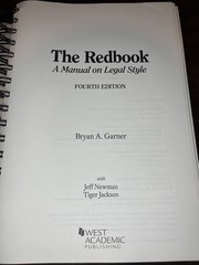 Redbook: A Manual on Legal Style, 4th Edition Bryan A. Garner Coursebook Fourth