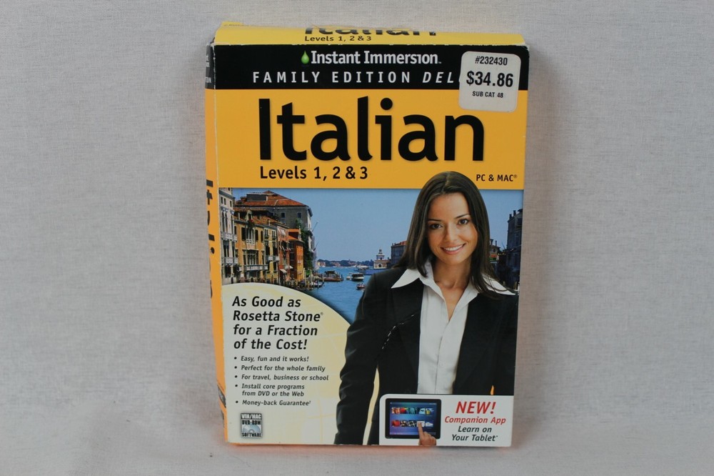Instant Immersion Italian Levels 1, 2, 3 by Topics Entertainment (2006, CD-ROM)