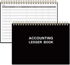 Accounting Ledger Book – A5 Ledger Book for Bookkeeping, Small Businesses & Pers