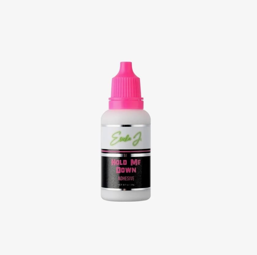 Ericka J. Hold Me Down Adhesive – Waterproof Lace Wig Glue for 0.7 oz, Clear